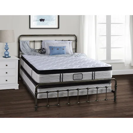 KingElegance Pillow Top Double Sided Innerspring Mattress and Standard Foundation